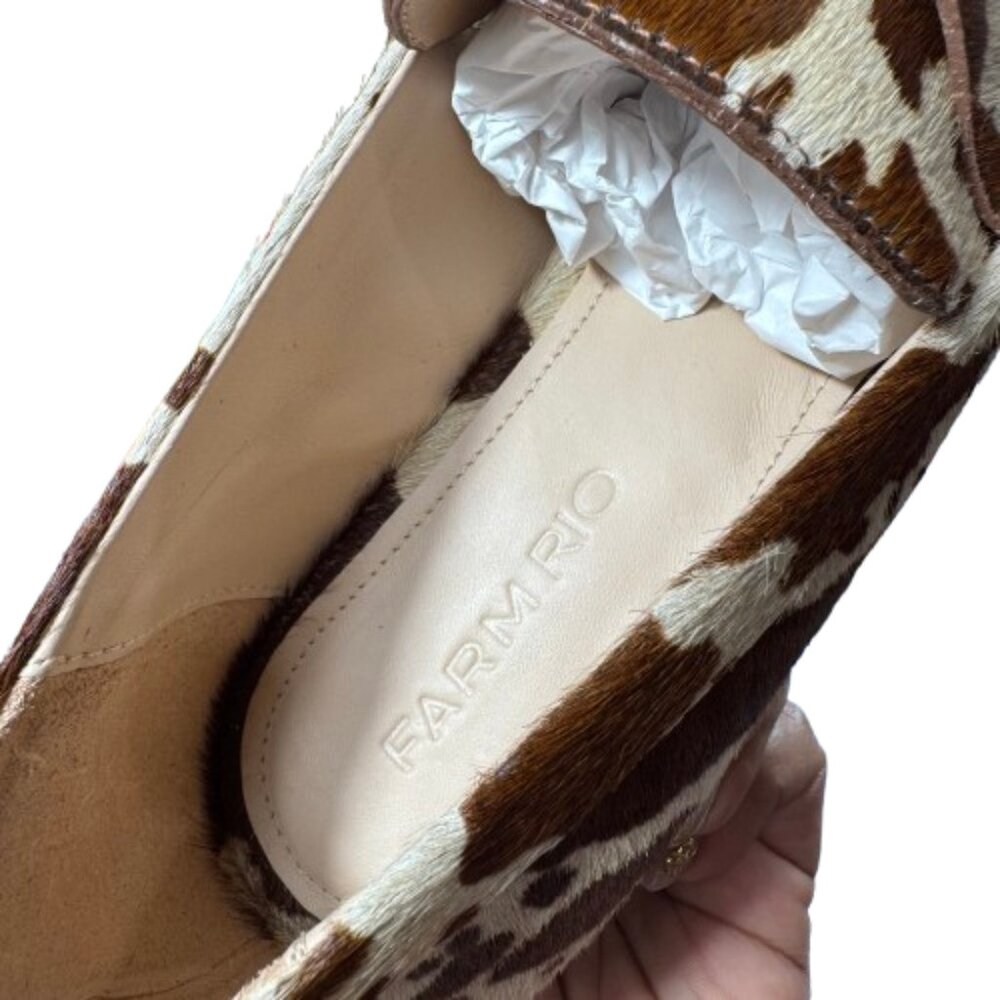 NWB FARM Rio Animal Print Heeled Maximalist Preppy Coastal Cowgirl Loafer 10 - Picture 13 of 14